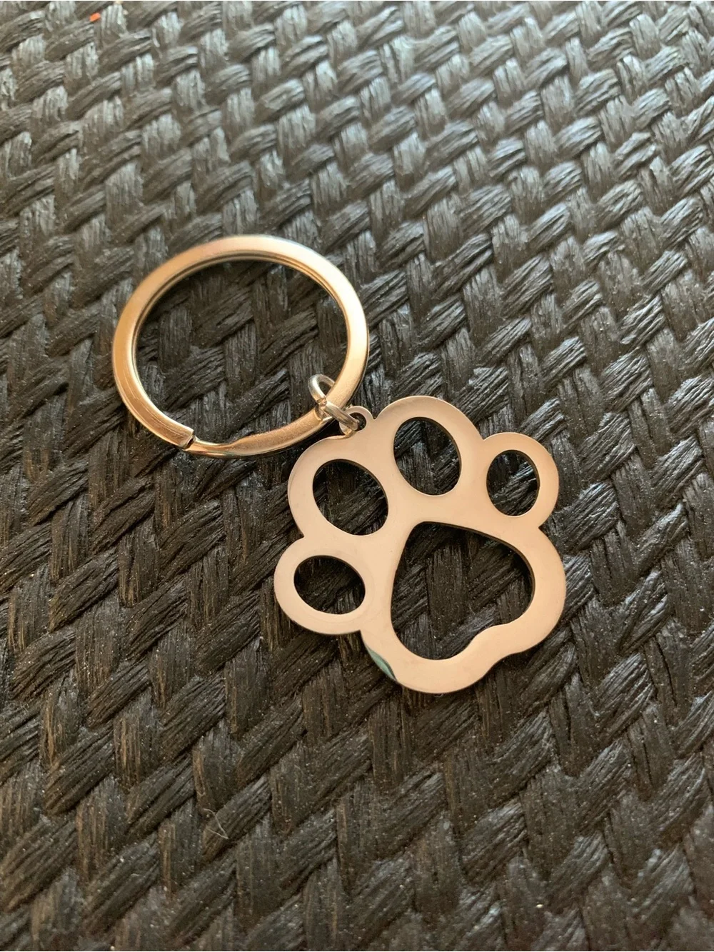 Paw Print Keychain - Silver